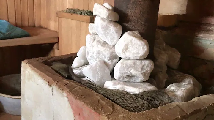 камень белый кварцит в бане, легкий приятный пар!