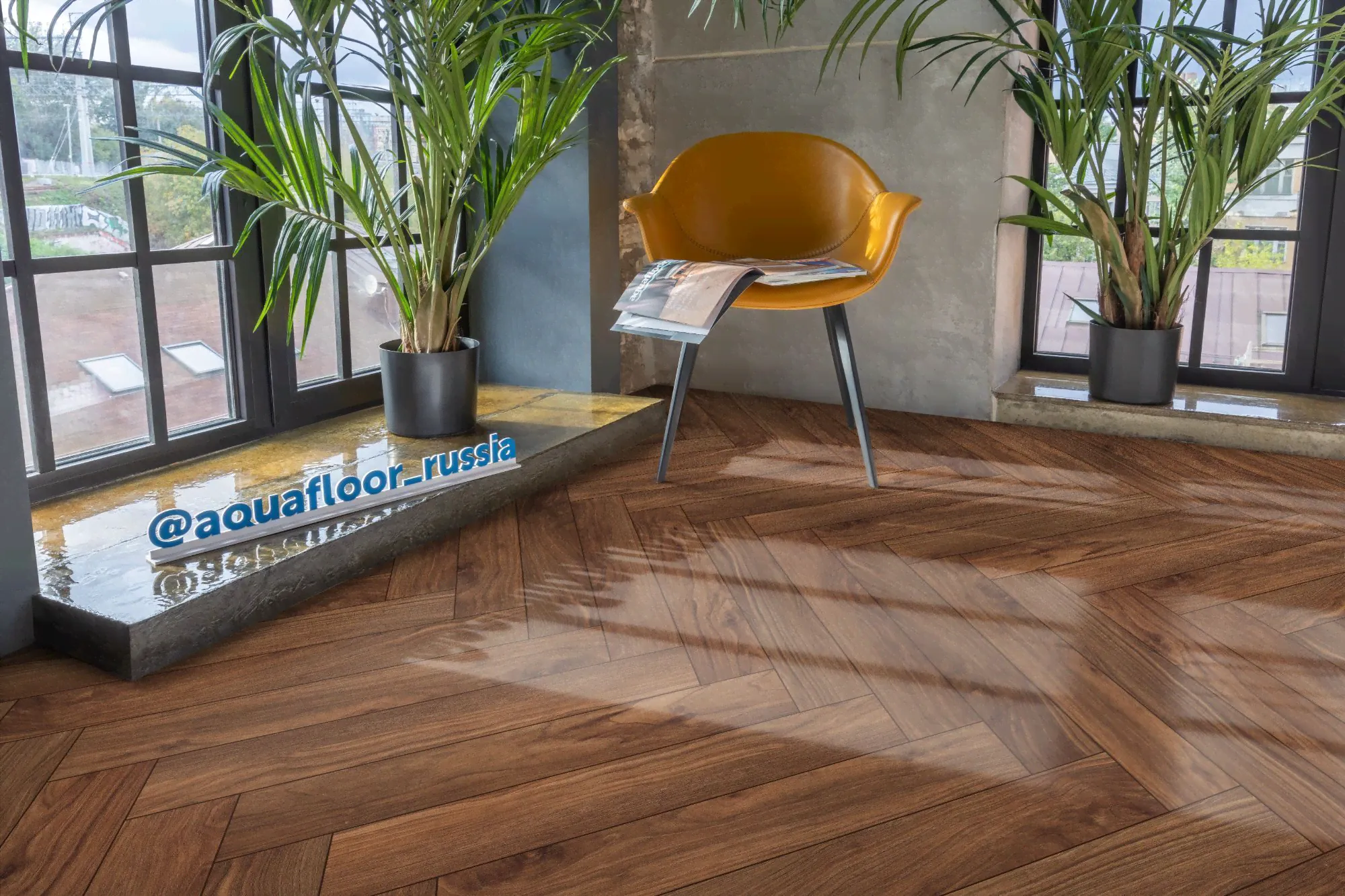 Кварц виниловый ламинат Aquafloor Parquet+ AF6024PQN+